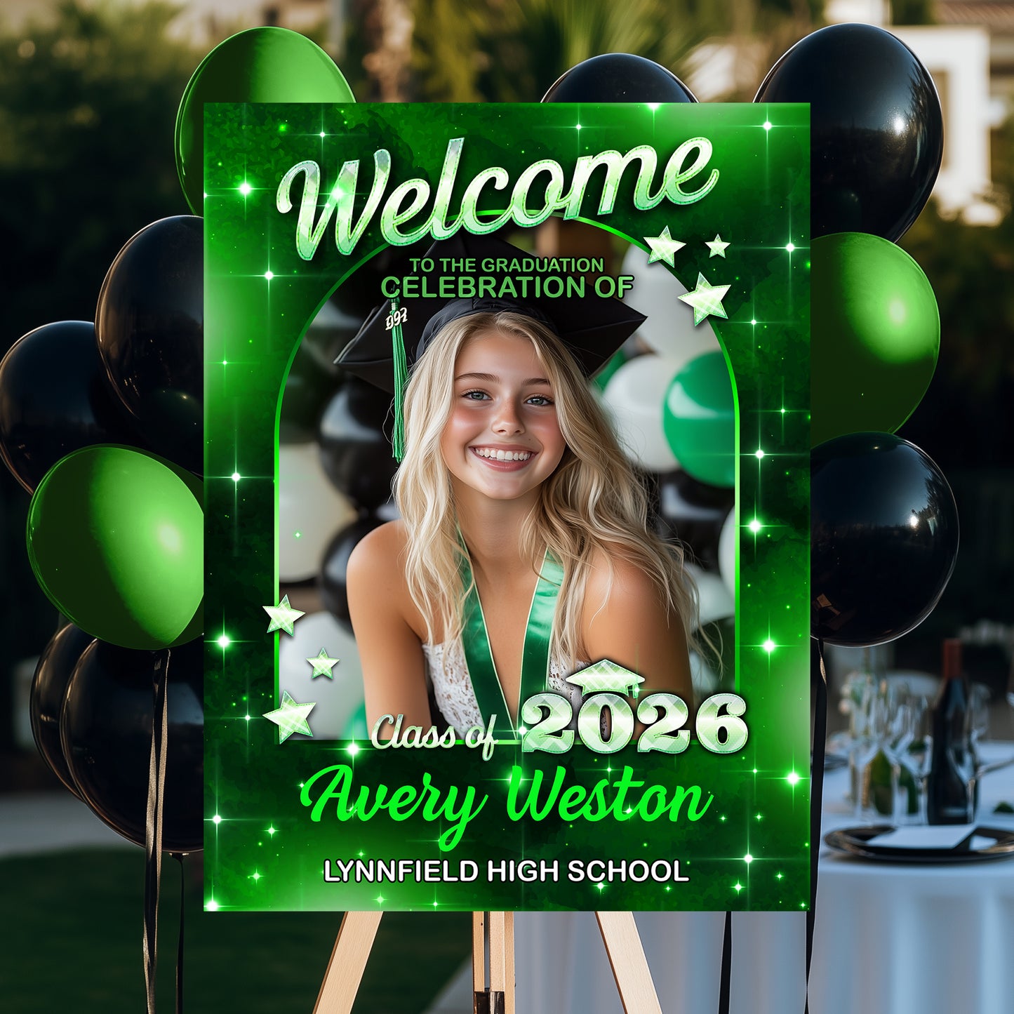Star Styles Class Of 2026 - Graduation Party Welcome Sign - Custom Photo Grad Party Sign - Personalized Graduation Decoration