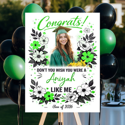 Don't You Wish Class Of 2026 - Graduation Party Welcome Sign Custom Photo Party Sign - Personalized Graduation Decoration - Graduation Sign