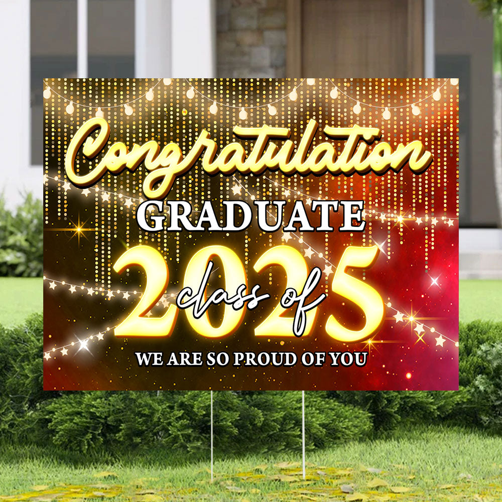 Congrats Graduation Class Of 2025 - Graduation Party Welcome Sign - Custom Photo Grad Party Sign - Personalized Graduation Decoration