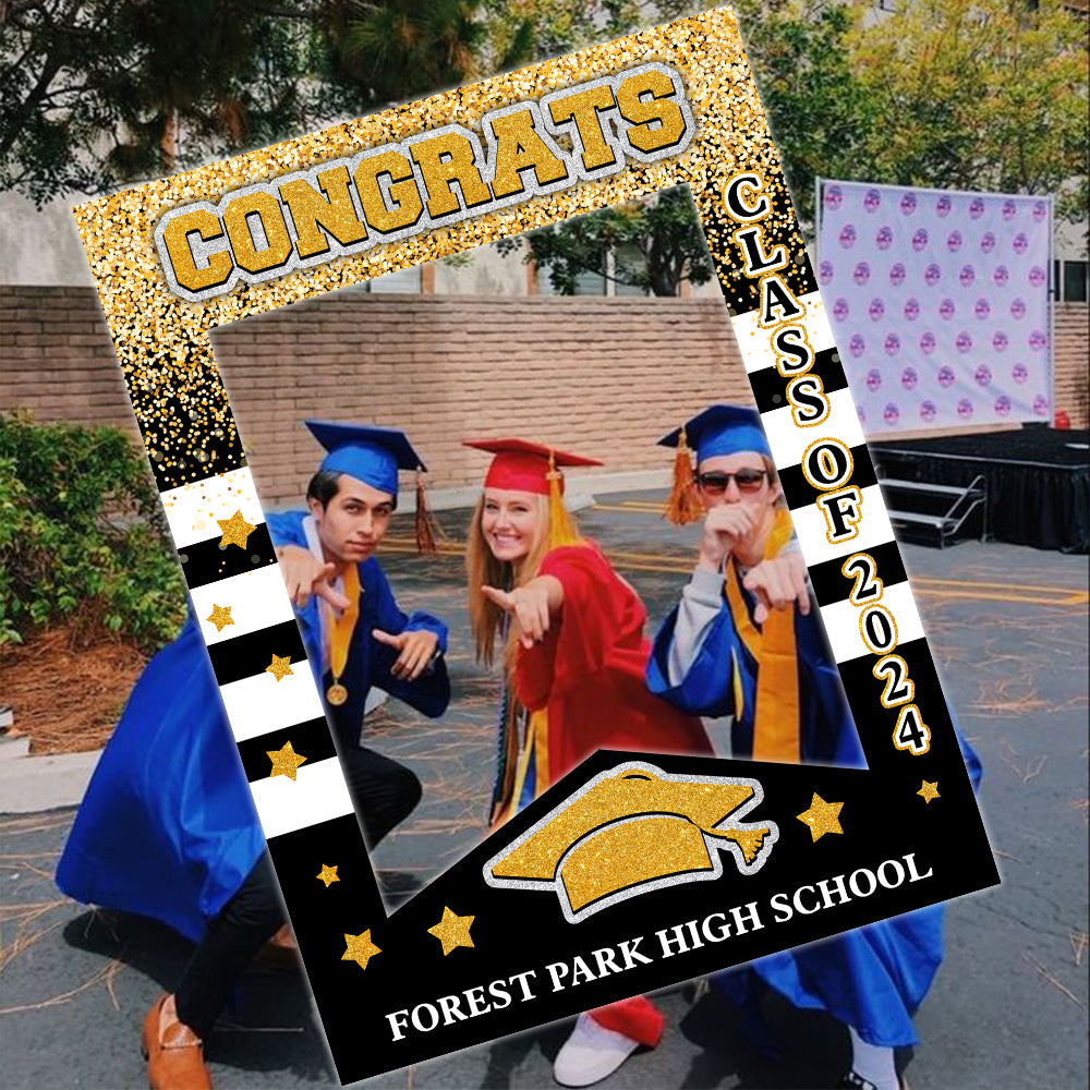 Class of 2024 - Custom Graduation Photo Booth Frame - Congrats Photo Prop - Graduation Decorations Class of 2024