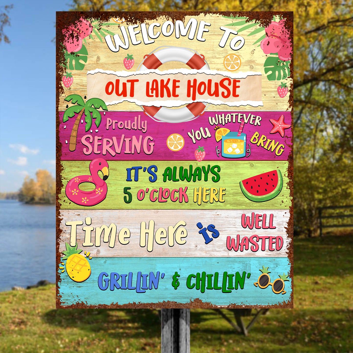 Custom Summer Welcome Sign - Summer Party Welcome Sign - Custom Summer Party Sign - Personalized Summer Decoration - Hello Summer Sign