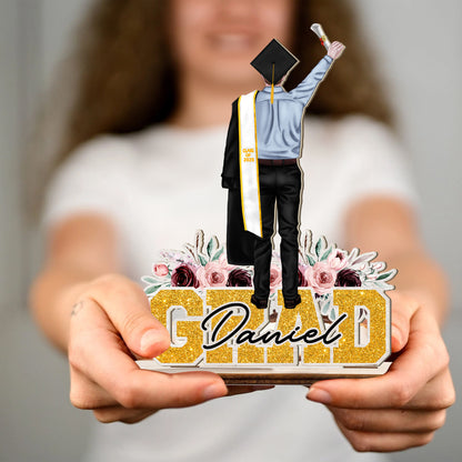 Personalized Graduation Class Of 2025 Gift, Custom Face Photo Graduation Wooden Standing
