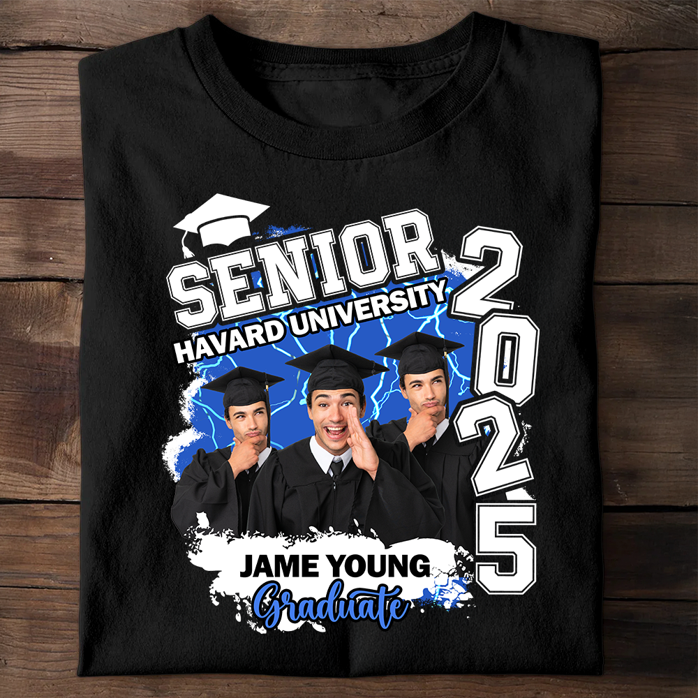 Senior 2025 Personalized T-Shirt  - Personalized Custom Unisex T-Shirt