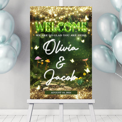 Fairy Wedding Welcome Sign - Modern Wedding Signs - Welcome To The Wedding Sign - Wedding Decor