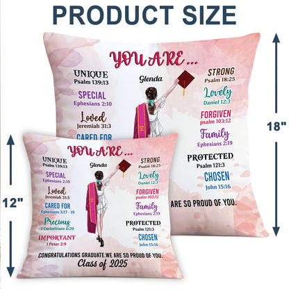 You Are Unique Strong and Special - Graduation Gift - Personalized Custom Pillow