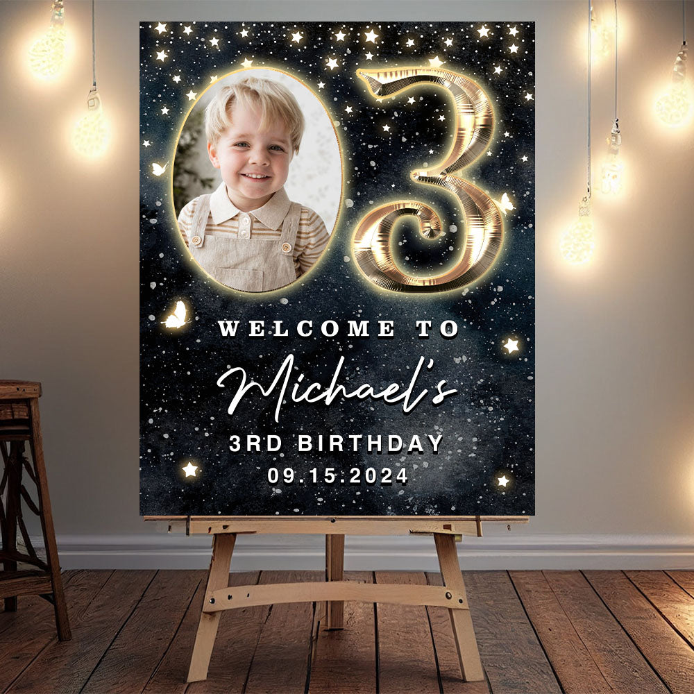 Year Birthday Party Welcome Sign - Personalized Baby Welcome Sign - Welcome Sign Decor