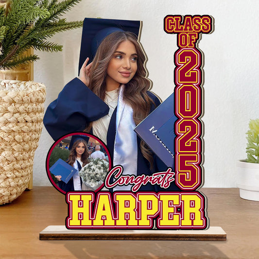 Personalized Graduation Gift, Custom Face Photo Graduation Wooden Standing