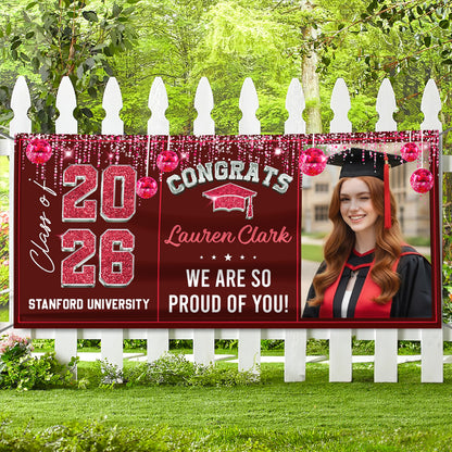 Disco Class Of 2026 - Graduation Banner - Unique Graduation Gift - Door Banner