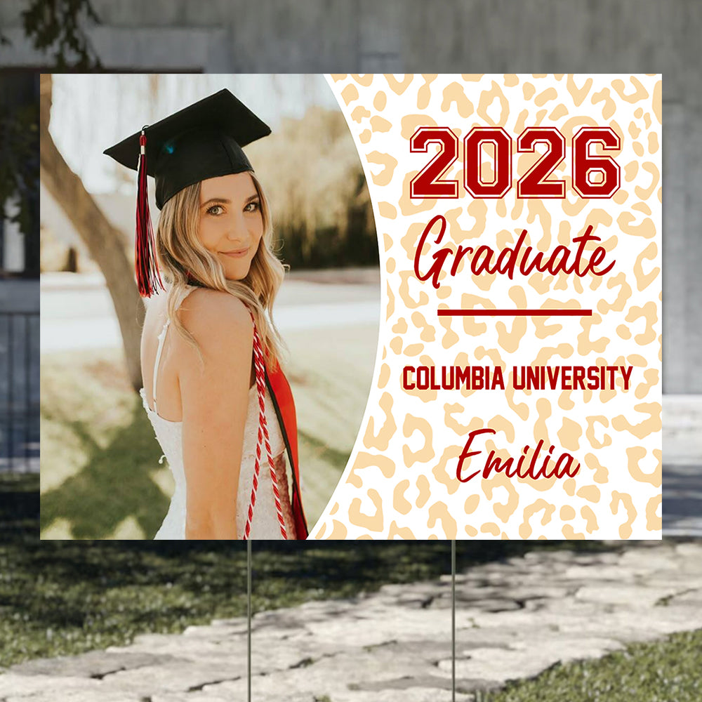 Class Of 2026 Graduate, Graduation Gift - Personalized Graduation Lawn Sign With Stake