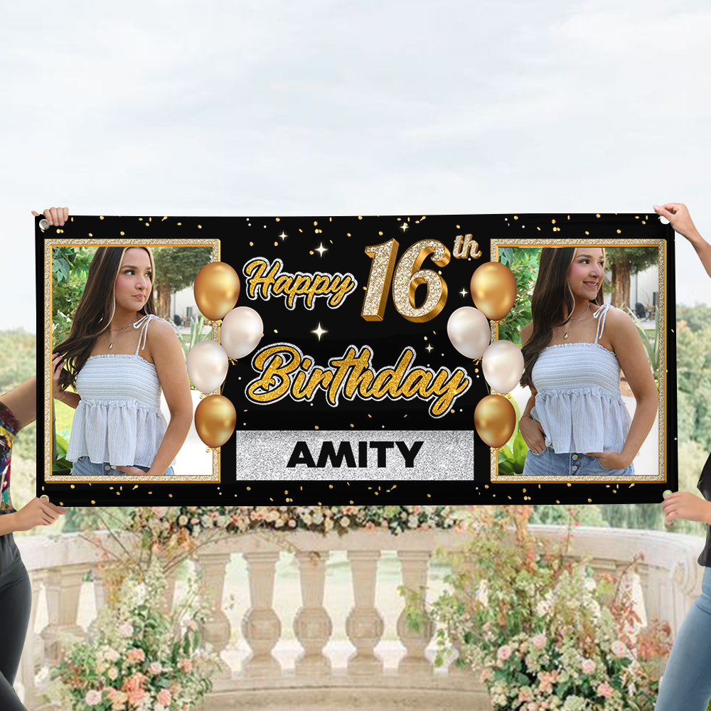 Bubble Happy Birthday Classic Banner - Birthday Banner - Unique Birthday Gift - Door Banner