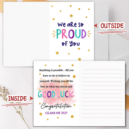 We Are So Proud Of You Greeting Card - Graduation Gift- Non-custom Greeting Card