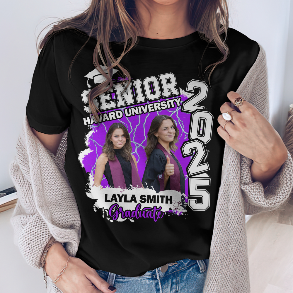 Senior 2025 Personalized T-Shirt  - Personalized Custom Unisex T-Shirt