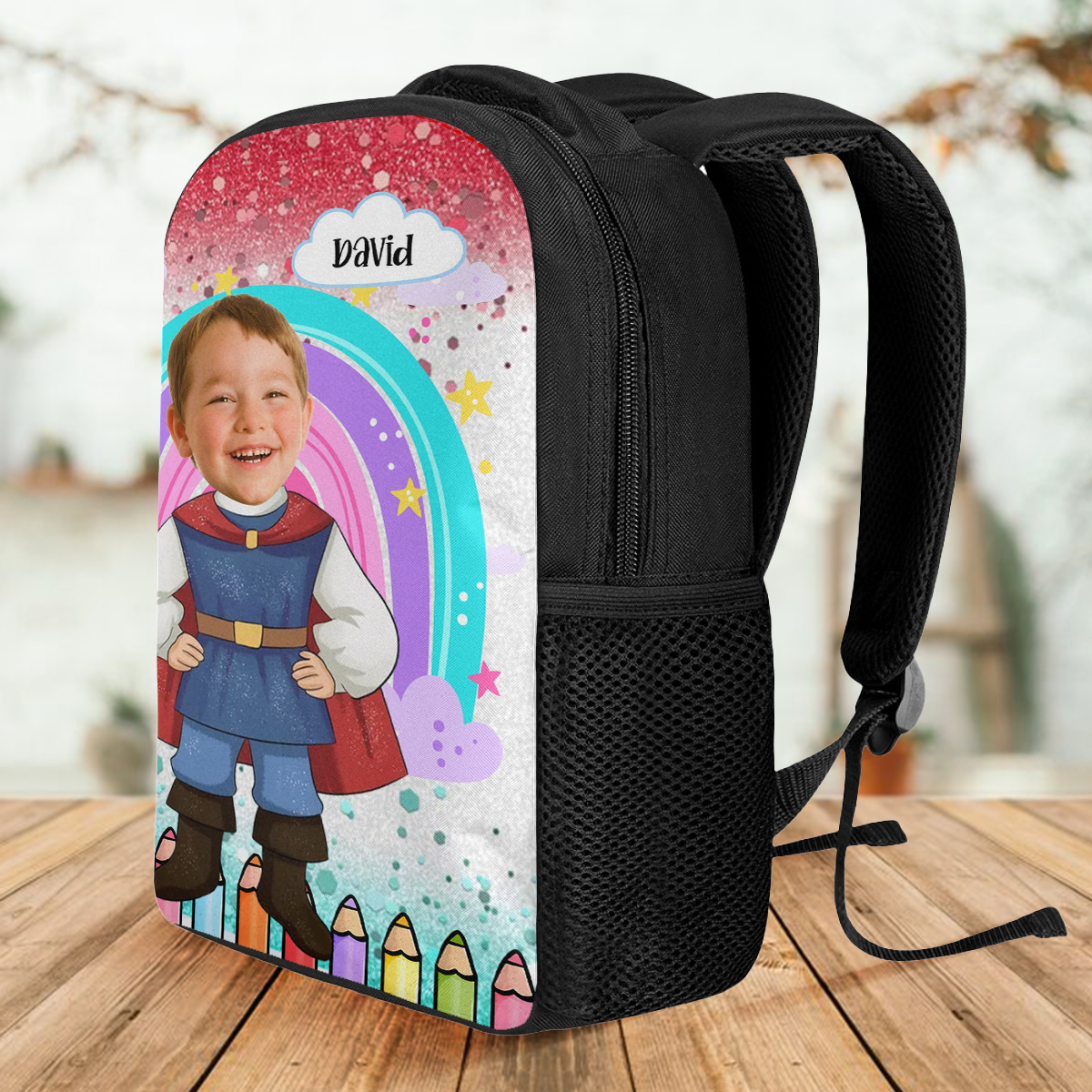 Personalized Polyester Backpack - Back to School School Bag - Custom Name Backpack for Kids