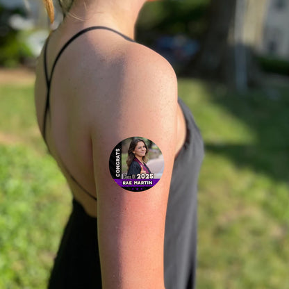 Personalized Congrats Class Of 2025 Stars Tattoos - Graduation Party