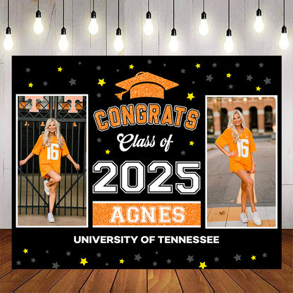 Congrats Class of 2025 Custom Graduation Party Backdrop - Personalized Custom Graduation Backdrop