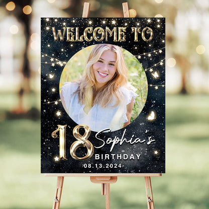 Year Birthday Party Welcome Sign - Personalized Baby Welcome Sign - Welcome Sign Decor