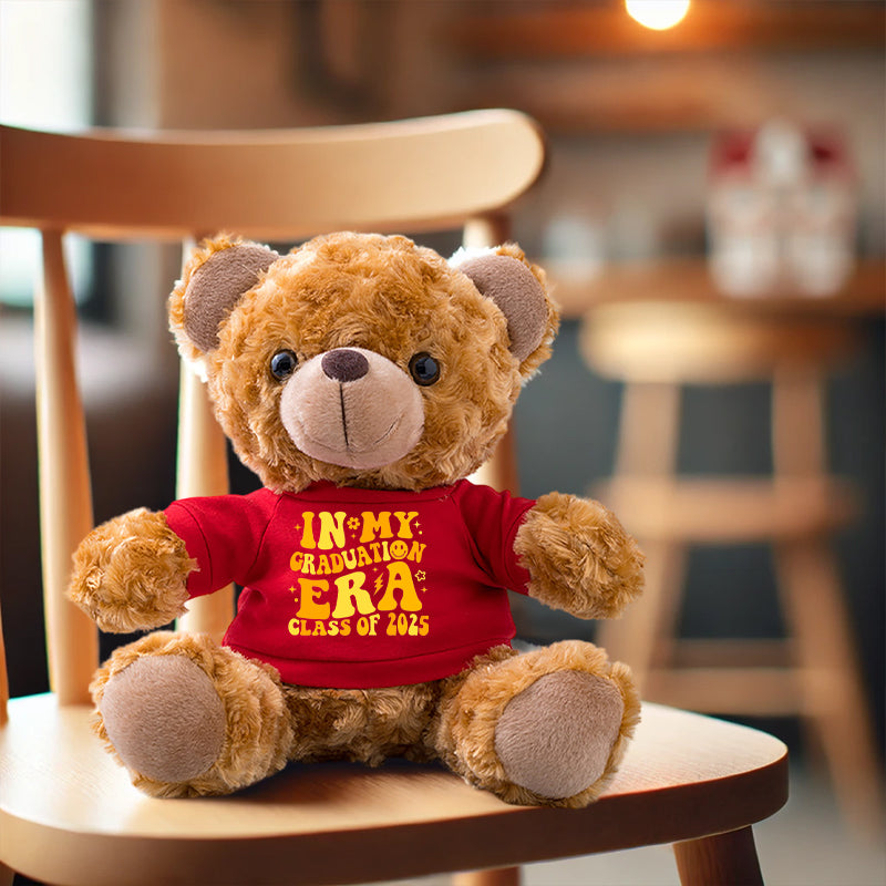 In My Graduation Era Class Of 2025 - Kindergarten Teddy Bear With Personalized Shirt