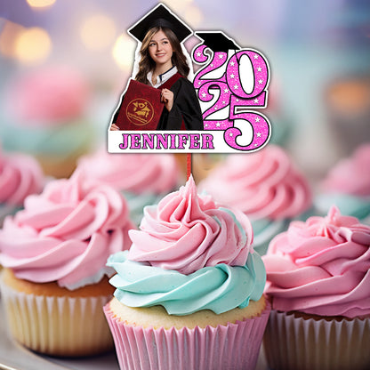 Class of 2025 Cupcake Topper - Cake Topper Only Paper