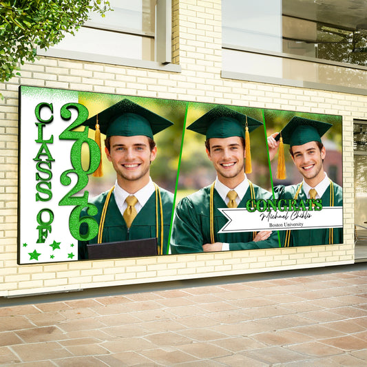 Door Banner and Garage Banner GIitter Styles 2026 Congratulations Class Of 2026 Ver 2 - Graduation Garage Door Decorations