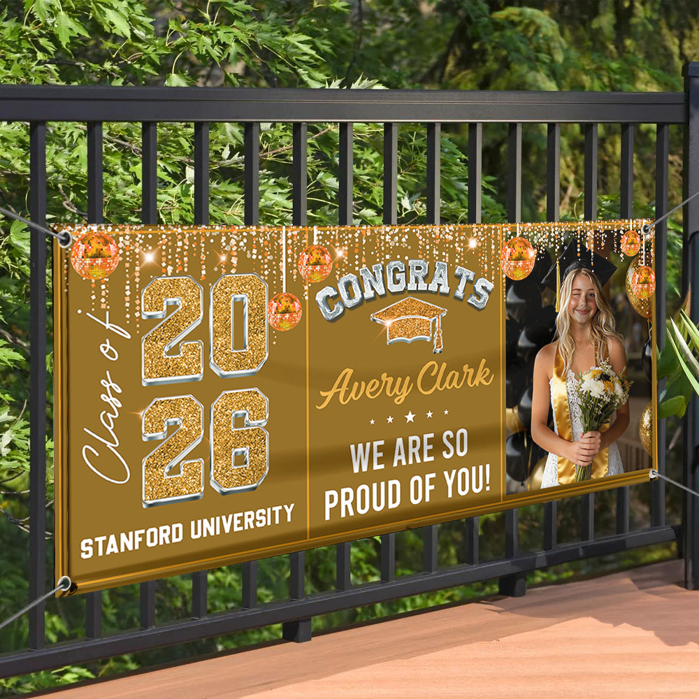 Disco Class Of 2026 - Graduation Banner - Unique Graduation Gift - Door Banner