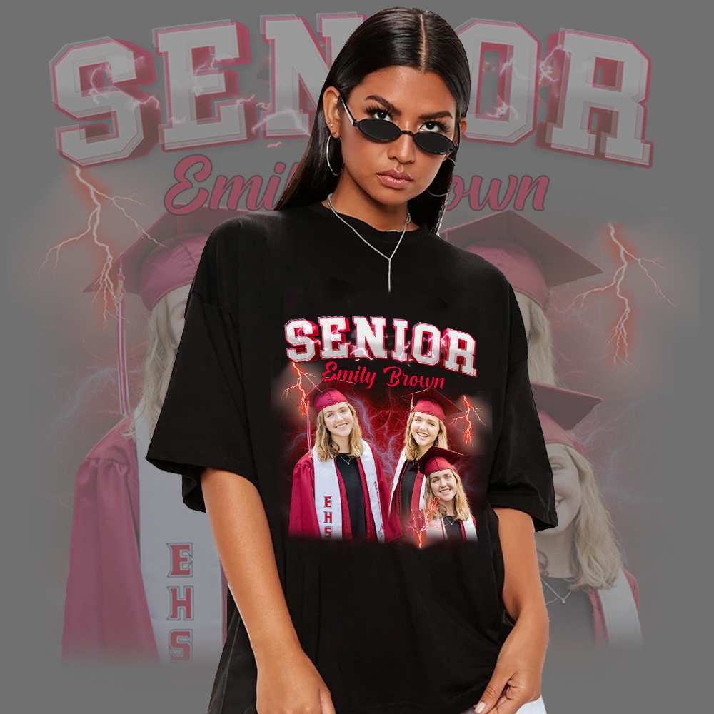 Senior 2024 Graduation Personalized T-Shirt  - Personalized Custom Unisex T-Shirt