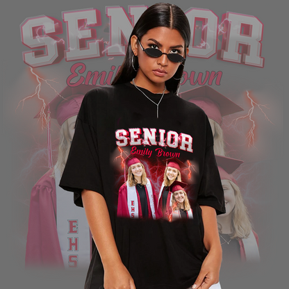 Senior 2025 Graduation Personalized T-Shirt  - Personalized Custom Unisex T-Shirt