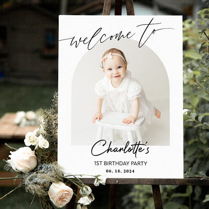 Happy Birthday Welcome Sign - Personalized Baby Welcome Sign - Welcome Sign Decor