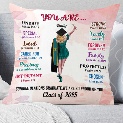 You Are Unique Strong and Special - Graduation Gift - Personalized Custom Pillow