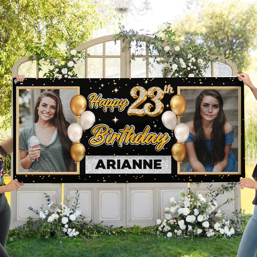 Bubble Happy Birthday Classic Banner - Birthday Garage Door Decorations, Single Garage, Garage Door Banner