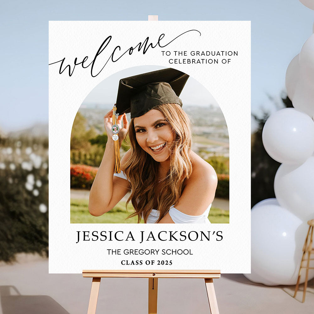 Color Welcome Sign - Custom Class Of 2025 Graduation Party Welcome Sign - Wildflower Graduation Party Welcome Sign