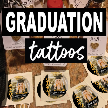 Personalized Congrats Class Of 2025 Tattoos - Graduation Party