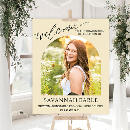 Color Welcome Sign - Custom Class Of 2025 Graduation Party Welcome Sign - Wildflower Graduation Party Welcome Sign