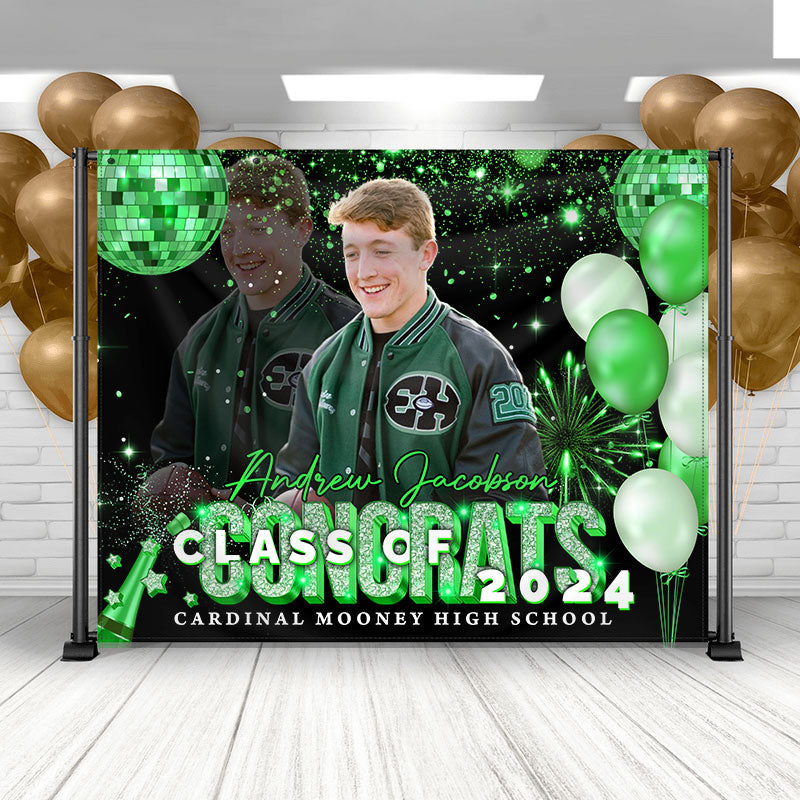 Congrats Class of 2024 Backdrop - Custom Graduation Party Backdrop - Custom Photo Graduation Party Decor