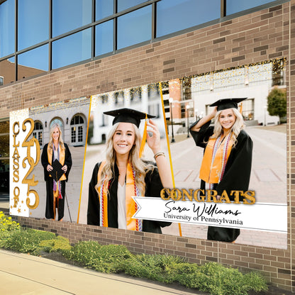 GIitter Styles 2025 Congratulations Class Of 2025 Ver 2 - Graduation Garage Door Decorations