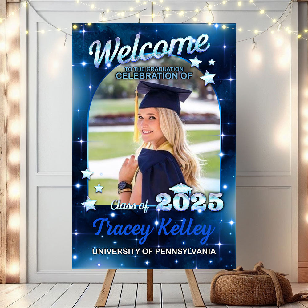 Star Styles Class Of 2025 - Graduation Party Welcome Sign - Custom Photo Grad Party Sign - Personalized Graduation Decoration