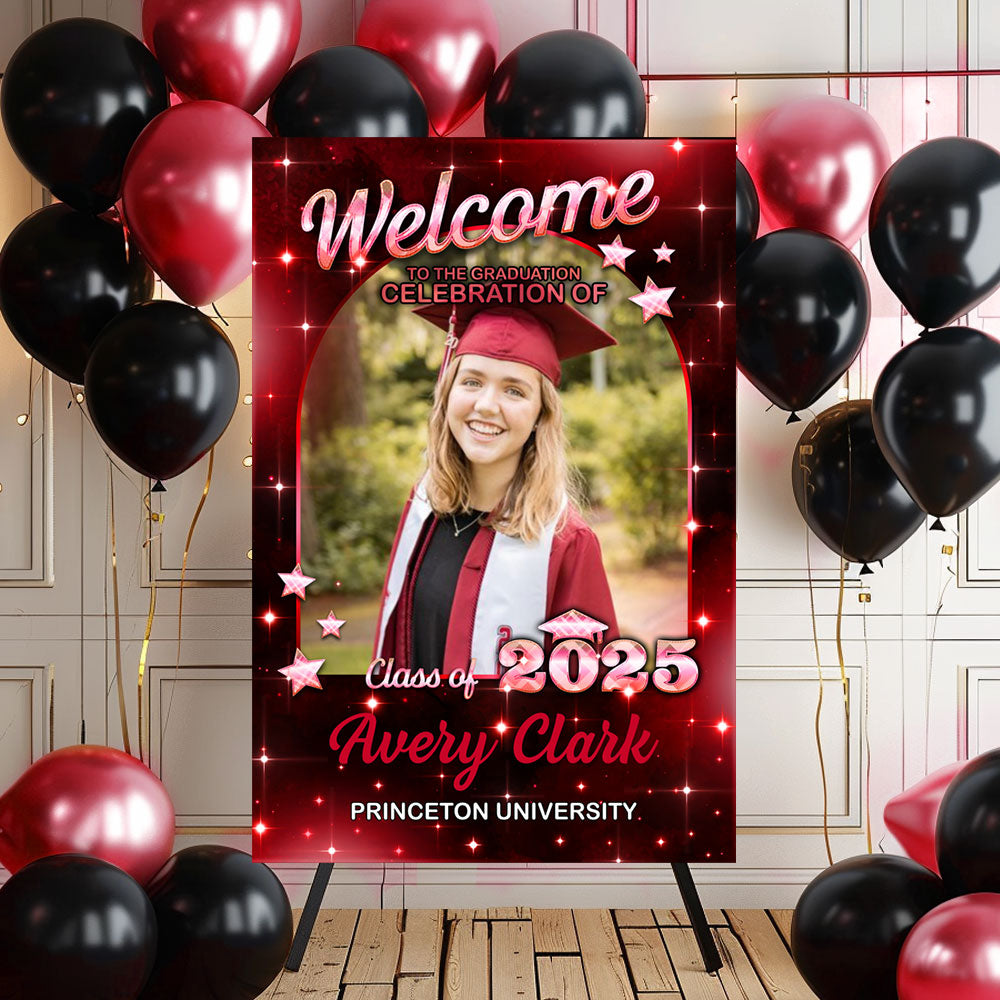 Star Styles Class Of 2025 - Graduation Party Welcome Sign - Custom Photo Grad Party Sign - Personalized Graduation Decoration