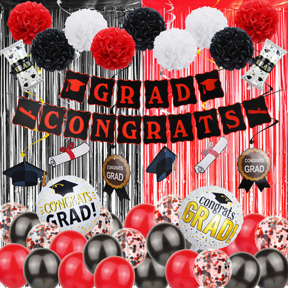 Set 110 Balloons Happy Graduation Balloons Set - Congrats Grad Balloons for Party Surprise