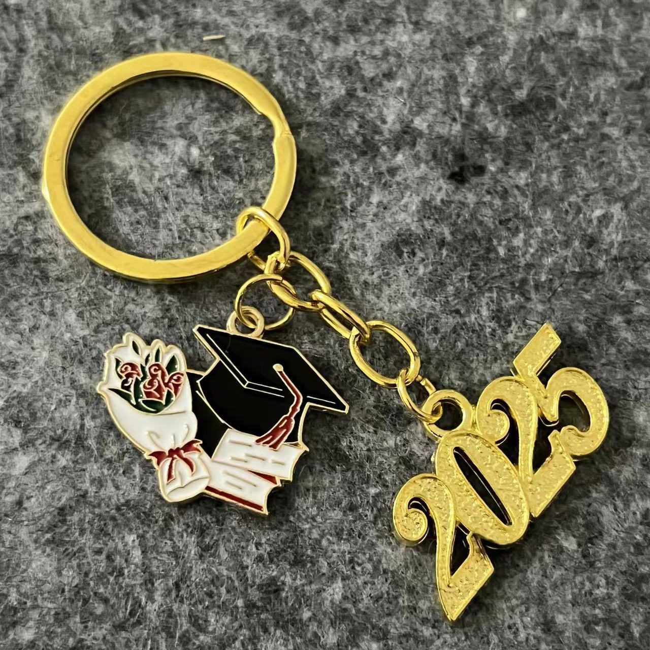 2025 With Graduation Flower Keychain