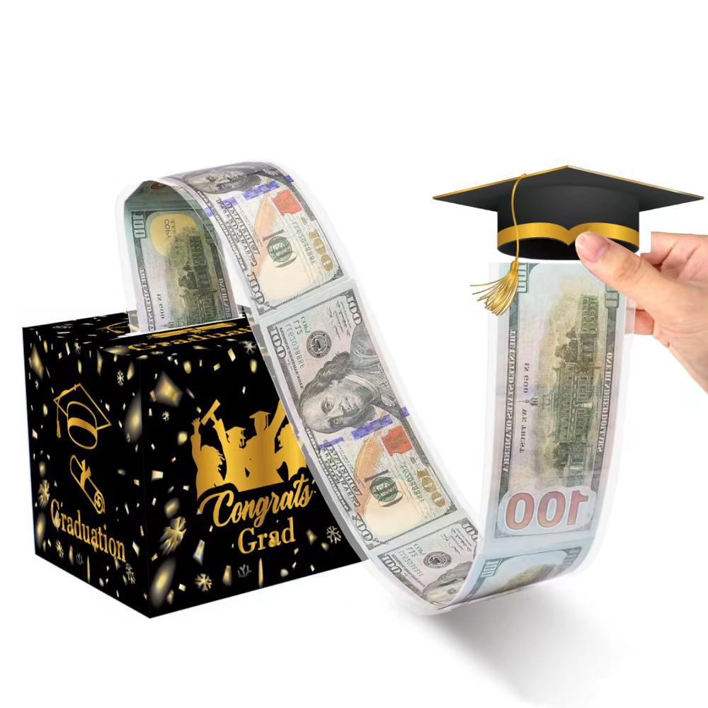 Graduation Pull Money Box for Cash, 2025 Congrats Grad Surprise Box for Party