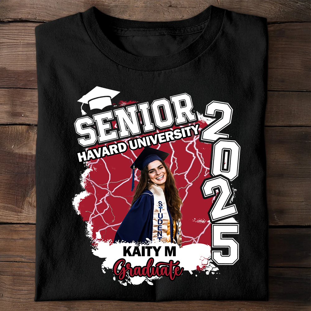 Senior 2025 Personalized T-Shirt  - Personalized Custom Unisex T-Shirt