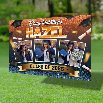 Custom 2025 Graduation Graduate, Graduation Gift - Personalized Graduation Lawn Sign With Stake