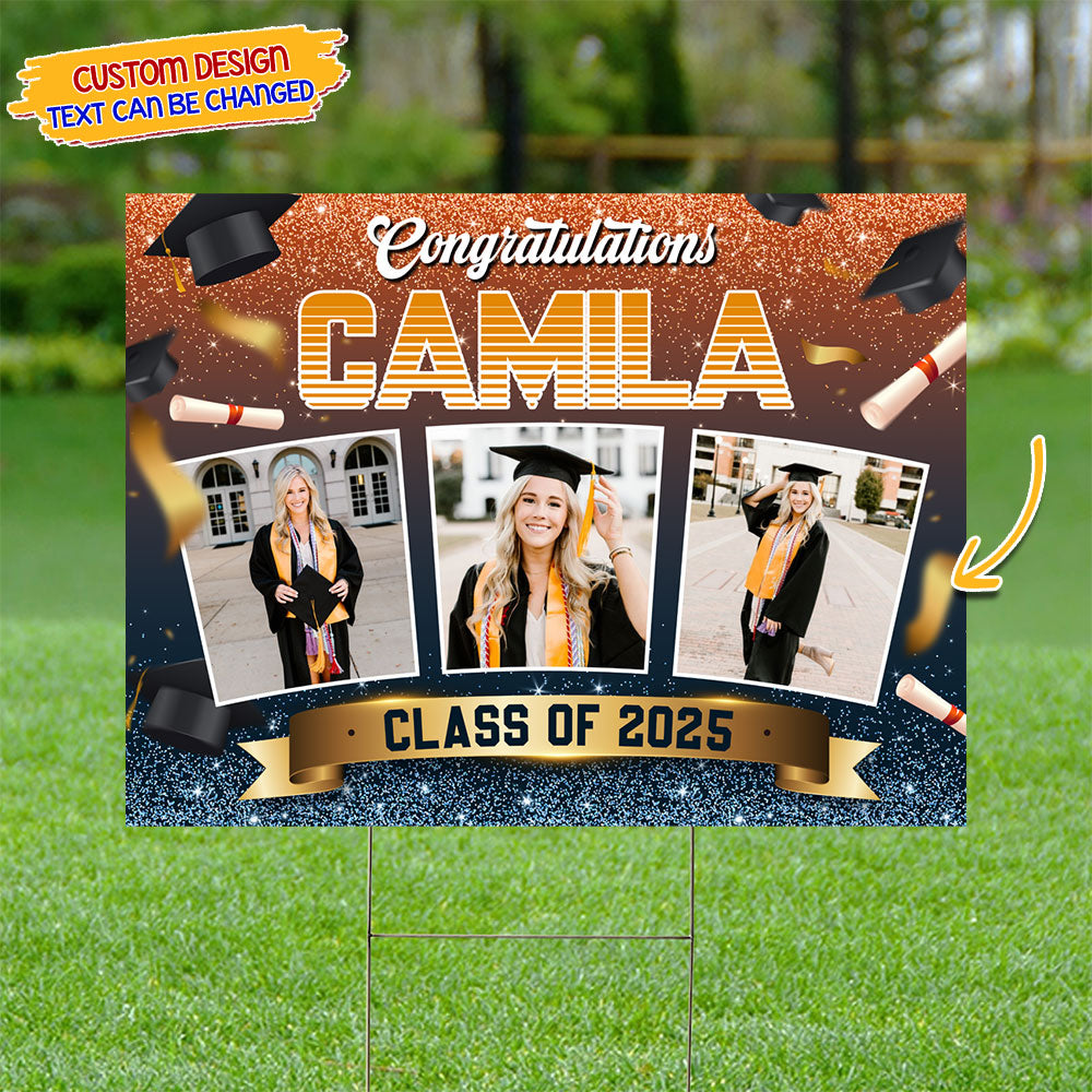 Custom 2025 Graduation Graduate, Graduation Gift - Personalized Graduation Lawn Sign With Stake