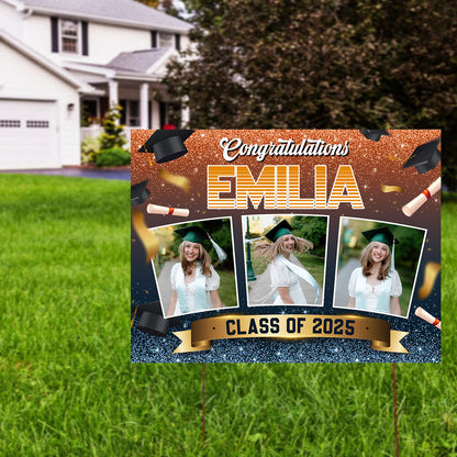 Custom 2025 Graduation Graduate, Graduation Gift - Personalized Graduation Lawn Sign With Stake