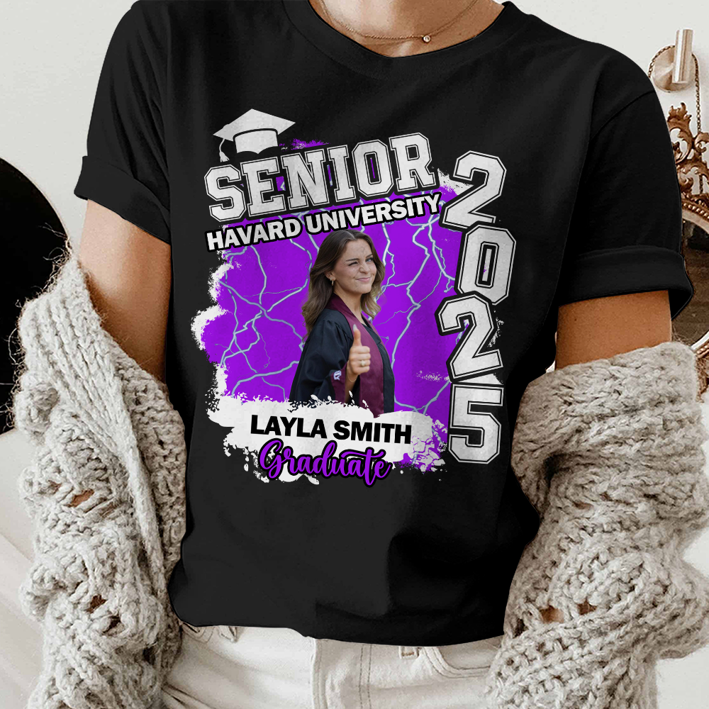 Senior 2025 Personalized T-Shirt  - Personalized Custom Unisex T-Shirt