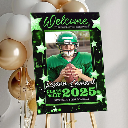 Custom Class Of 2025 Custom Photo - Graduation Party Welcome Sign - Custom Photo Grad Party Sign - Personalized Graduation Decoration - Graduation Poster