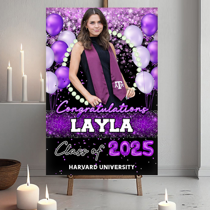 Graduation Welcome Sign - Graduation Party Welcome Sign - Custom Grad Party Decorations - Personalized Class of 2025 Decoration