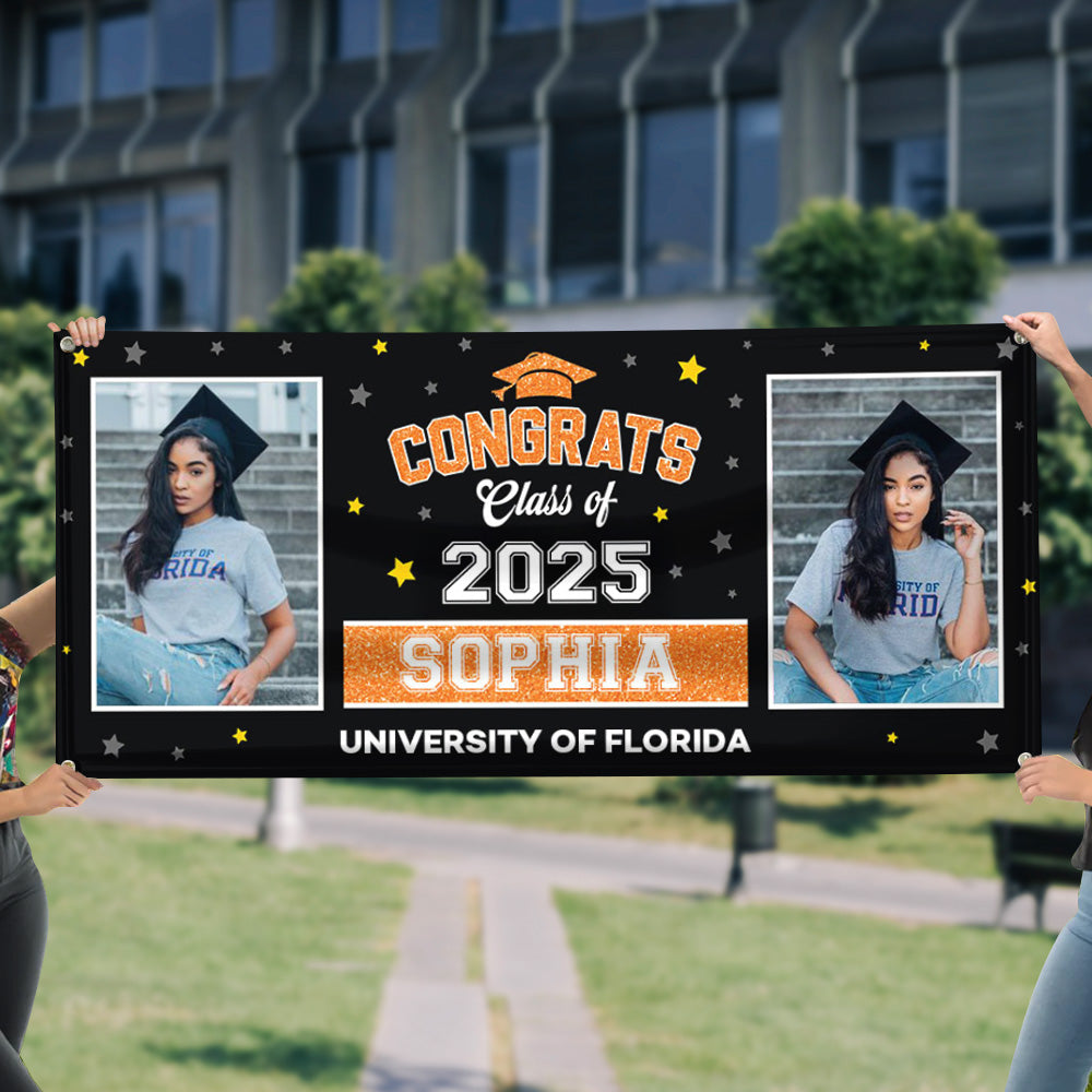 Class Of 2025 School Name - Graduation Banner - Unique Graduation Gift - Door Banner