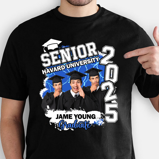 Senior 2025 Personalized T-Shirt  - Personalized Custom Unisex T-Shirt