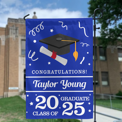 Custom Graduation Flag, Graduate Yard Sign, College Grad Flag, College Class of 2025 Grad Flag, Personalized College Yard Flag