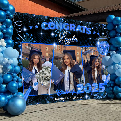 Graduation Backdrop - Class of 2025 Custom Graduation Party Backdrop - Personalized Party Decor